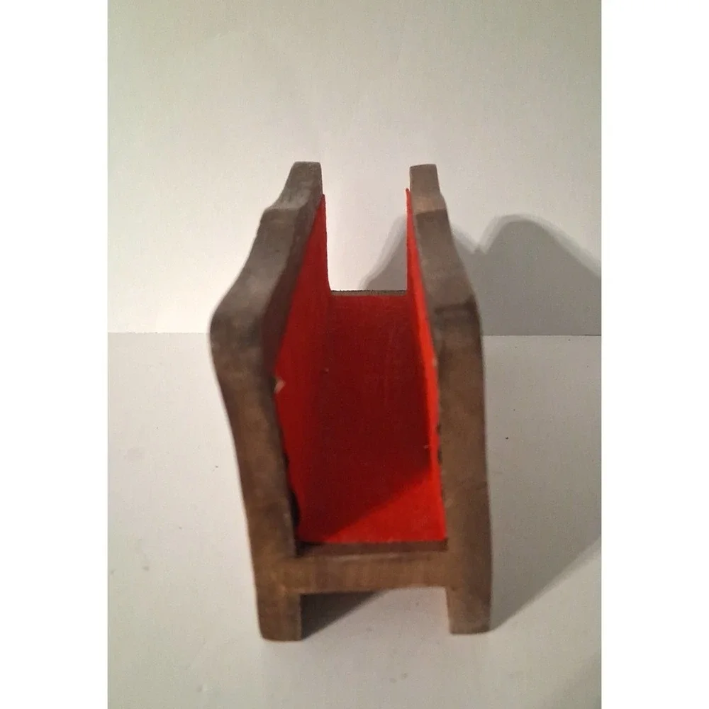 Vintage MCM Wooden Cat Eye Glasses Holder 